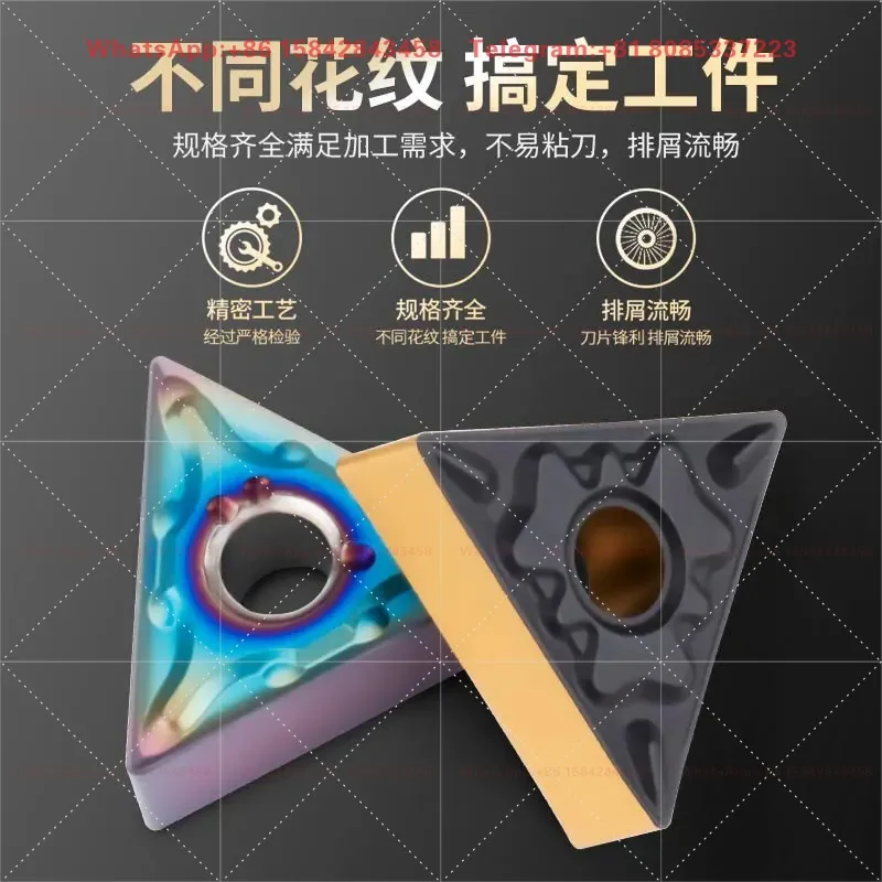 Triangular Alloy Cutting Head CNC Turning Insert 160404 for Stainless Steel External Cylindrical Aluminum Machining -10pcs