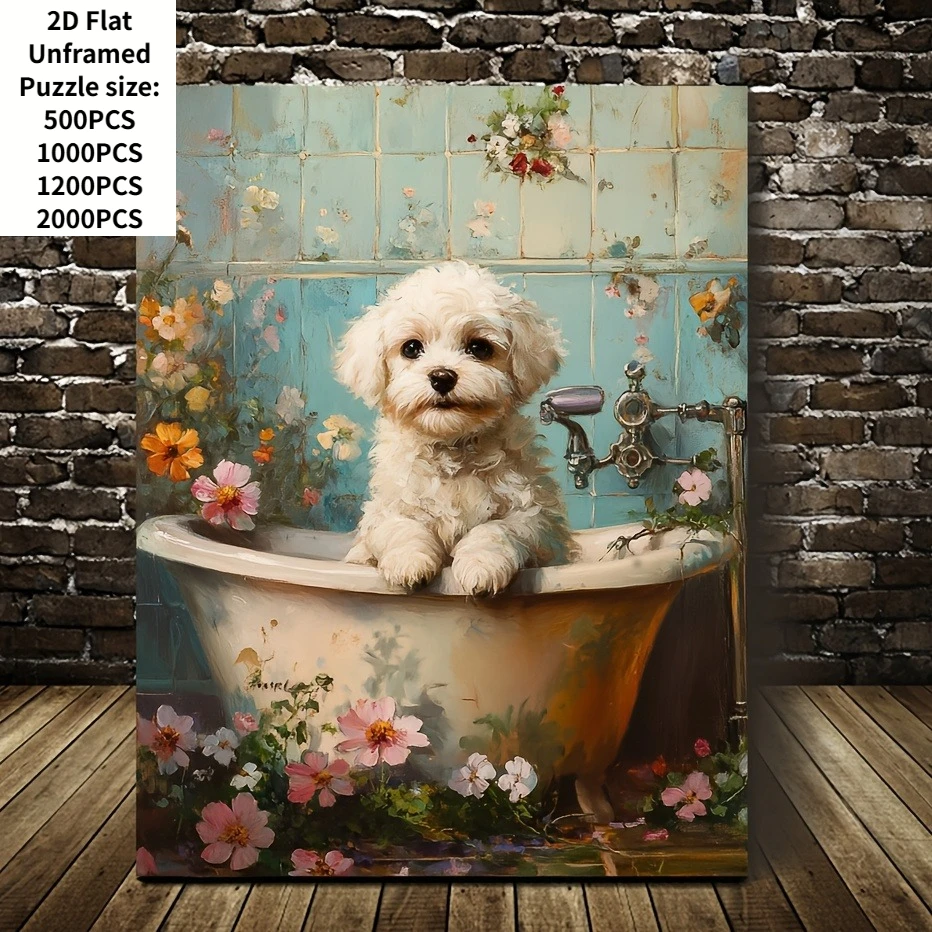 quebra-cabeca-quebra-cabeca-educativo-com-lindo-cachorrinho-poodle-branco-na-banheira-brinquedo-educativo-para-criancas-jogos-infantis-presente-de-natal