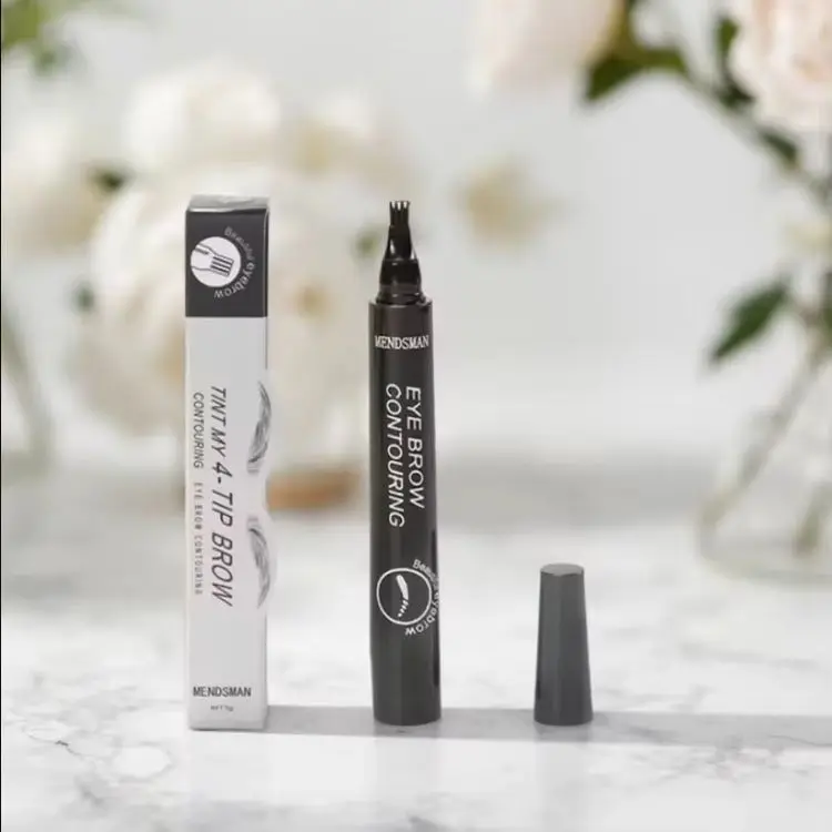 4‑Prong Liquid Eyebrow Pen, Waterproof Eyebrow Pencil for Simulation Wild Look, Create Natural Hair‑Like Brows Eye Makeup