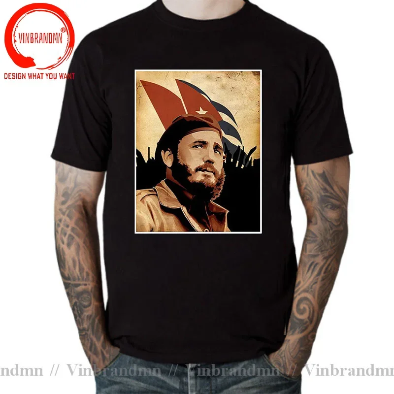 2024 nueva moda Vintage Cuba líder hombres camiseta Revolución cubana Che Fidel Castro camiseta Harajuku Streetwear camiseta de Hip Hop