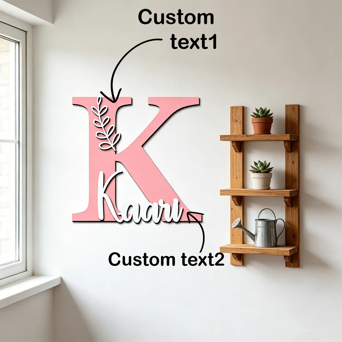 1pc Personalized Double-layer Wooden Surname Brand, Custom Content, Newborn Gift, Children's Room Decoration, Custom Gift
