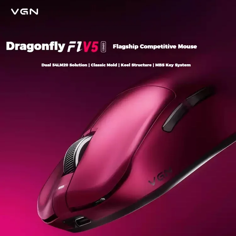 VGN Dragonfly F1 V5 Wireless Tri Mode Gaming Mouse Lightweight Ergonomic Long Battery Life Esports For Professional Gamers