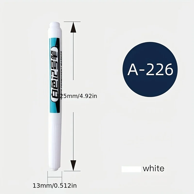 

1pc White Permanent Paint Pen Set For Wood Rock Plastic Leather Glass Stone Metal Canvas Ceramic Deep Hole Marker