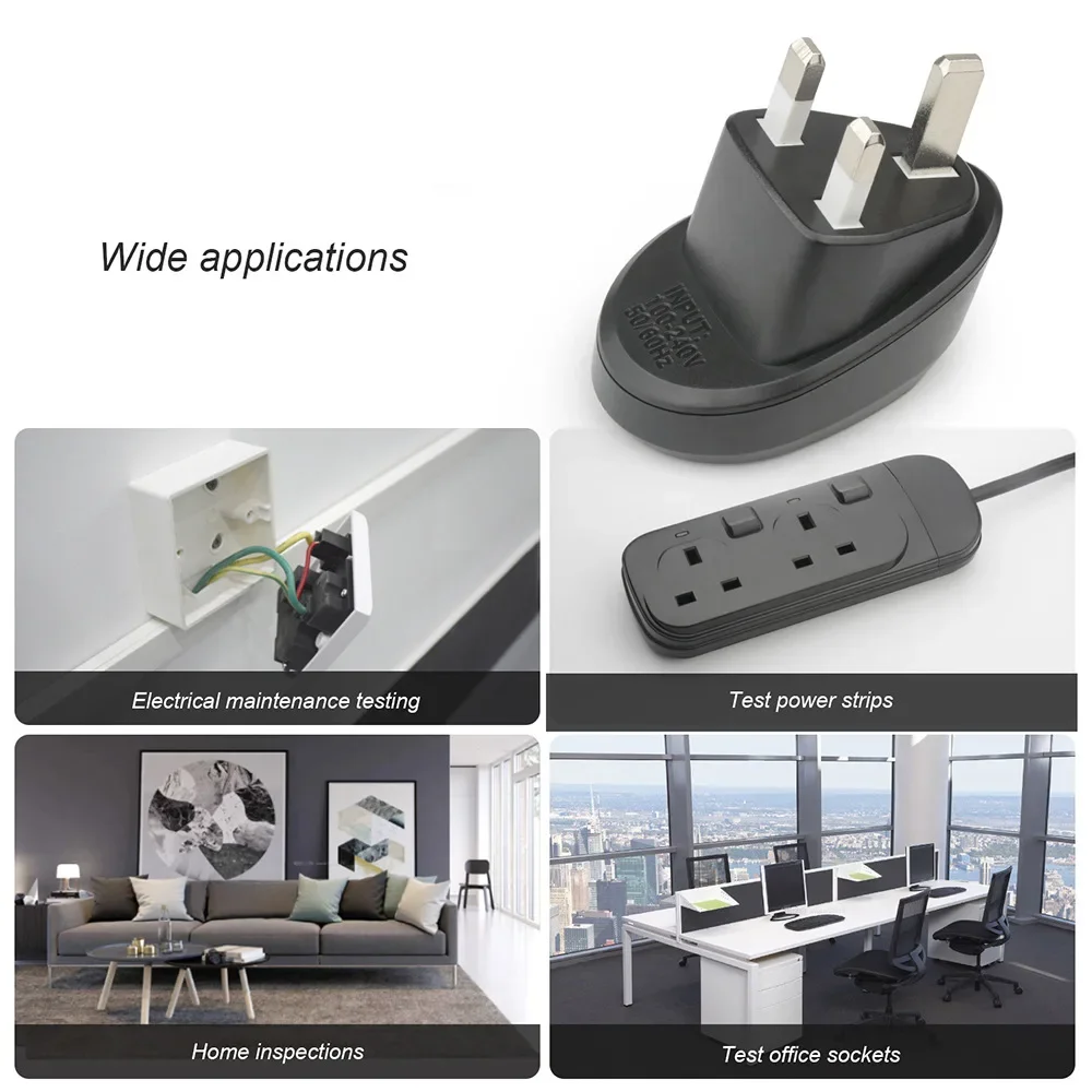 

MESTEK Phase Detector Leakage Switch Meter British Standard ST02E Socket Tester Power Polarity Test