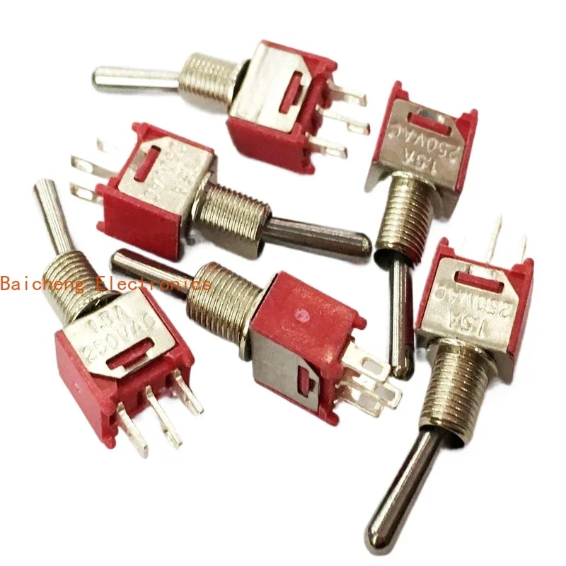10PCS Micro 5mm toggle TS40-T wiring pin 2nd gear 3rd pin TS-4 twist pull switch 1.5A250V