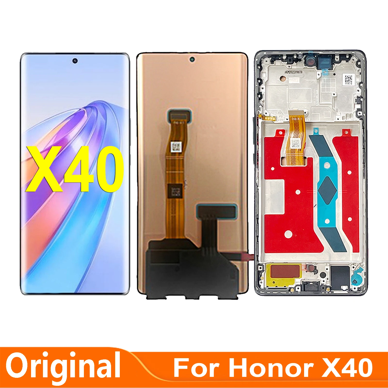 

ЖК-дисплей AMOLED с сенсорным экраном и дигитайзером в сборе для Huawei Honor X40