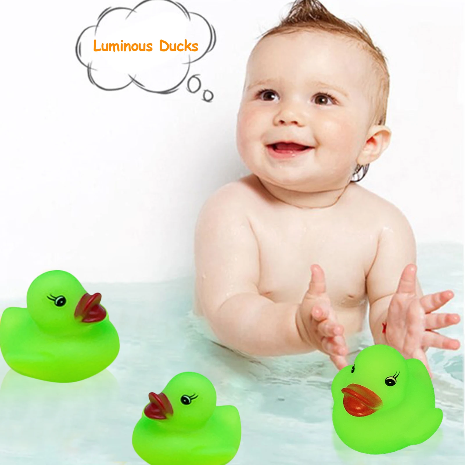 Green Rubber Duck Light Up Rubber Ducks Bath Toys 12 Packs Light Up Rubber Ducks Glow Bath Toys Flashing Ducks For Bath On