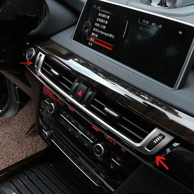 

For BMW X5 F15 X6 F16 E70 E71 Car Interior Air Conditioner Vent Outlet Decoration Frame Cover Trim Strip Sticker Sequins Styling