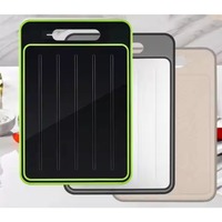 Multifunctional 4 in 1 Quick Thawing Defrost Tray Hard Plastic Cutting Board Double Sided Kitchen Defrost Cutting Board