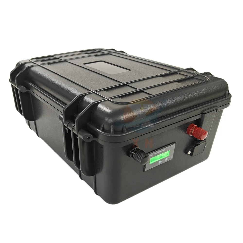 Waterproof 36V 150Ah 100Ah 120Ah LiFepo4 lithium battery pack with BMS for fishing boats solar system motor EV RV+10A charger