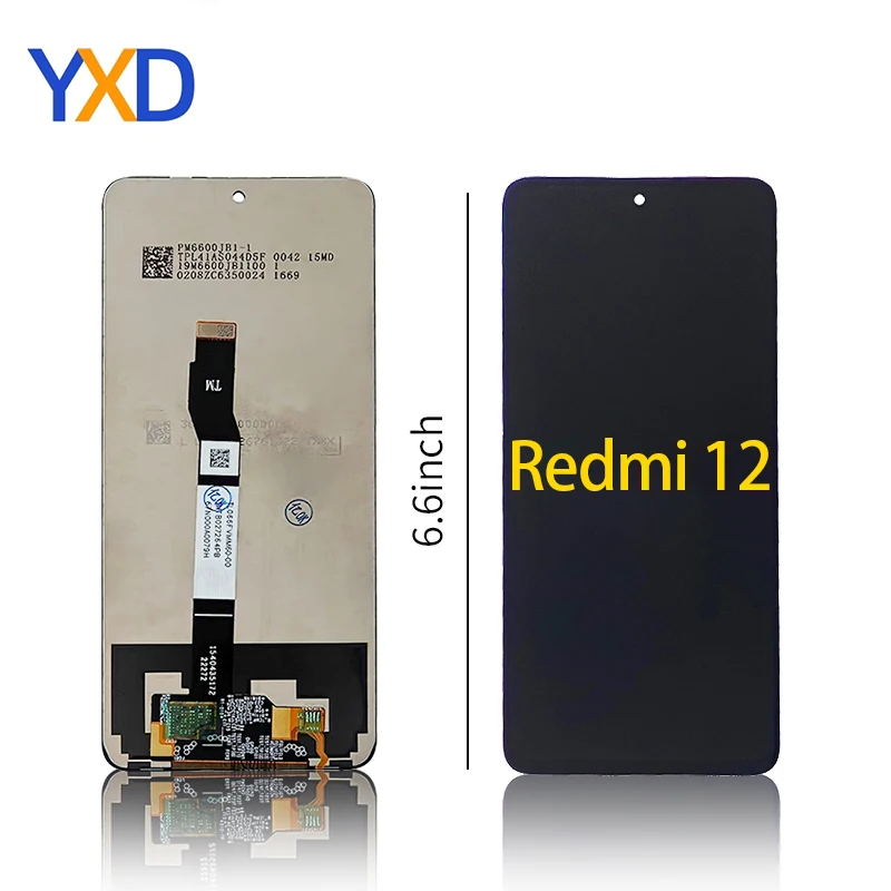 LCD Display For XIAOMI REDMI 12 LCD Display Touch Screen Digitizer Assembly For REDMI 12 LCD Screen Replacement