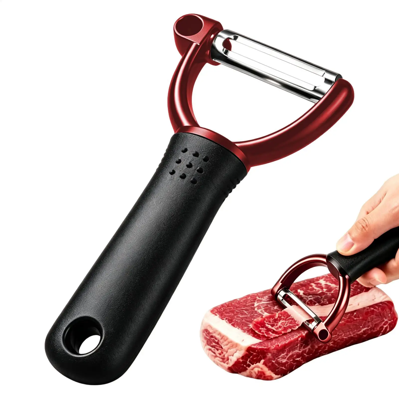 BBQ Meat Fat Trimmer Handheld Sharp Blade Cooking Cutter for Beef, Kitchen Gadget for Barbecue Feast Gathering