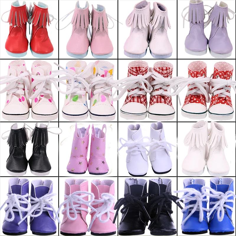 

5cm Doll Shoes Boots High Top Canvas Shoes For 14.5 Inch Wellie Wisher&Nancy 1/6BJD EXO Doll Clothes Accessories Russian DIY Toy