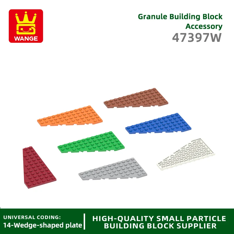 Wange 47397W 100g/14PCS 6x12 Left Wedge Building Block Moc Compatible with Brick DIY Children's Toy Assembly Gift