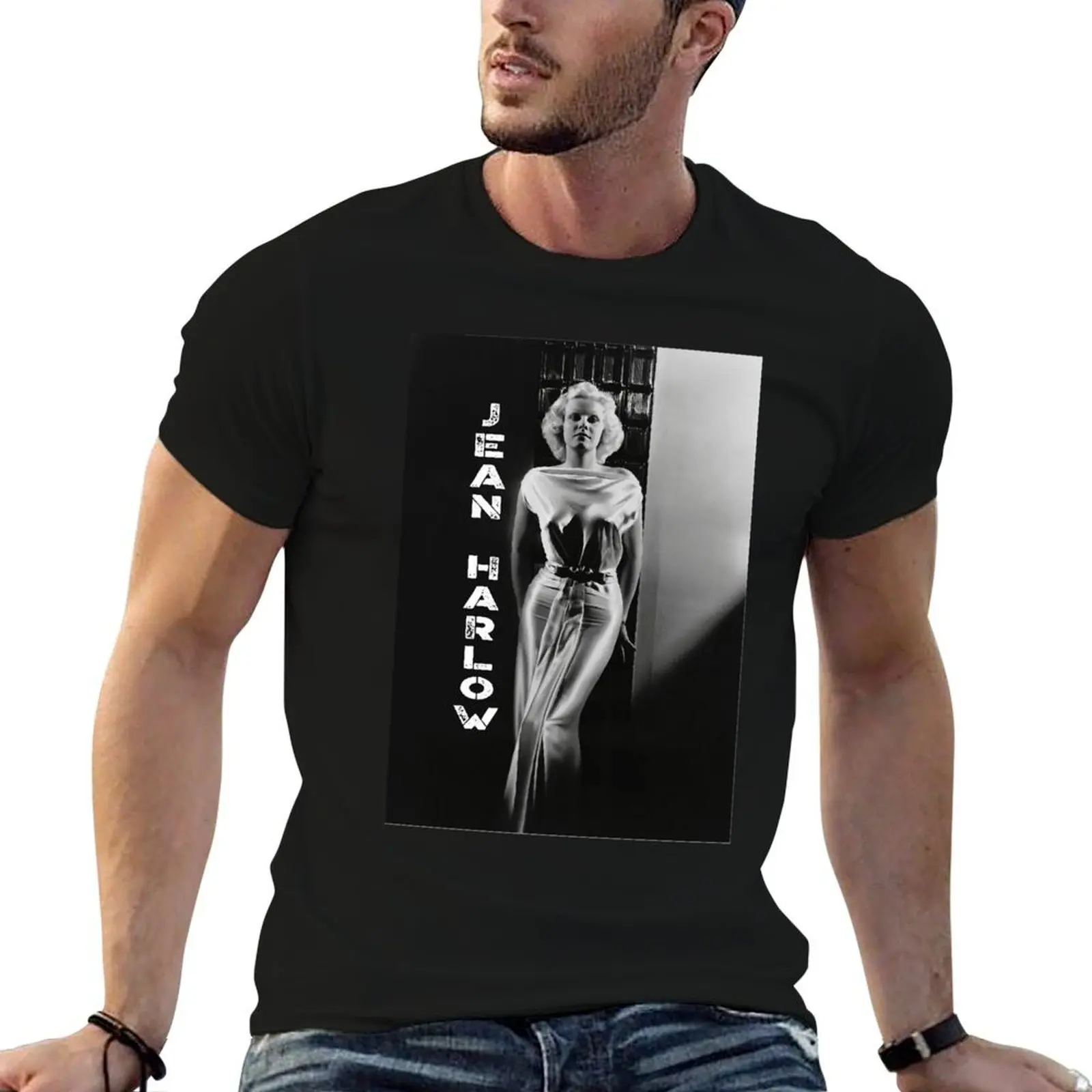 Jean Harlow T-Shirt t shirts cotton 100% cotton t shirts man 100% t shirts for man graphic vintage T-shirt
