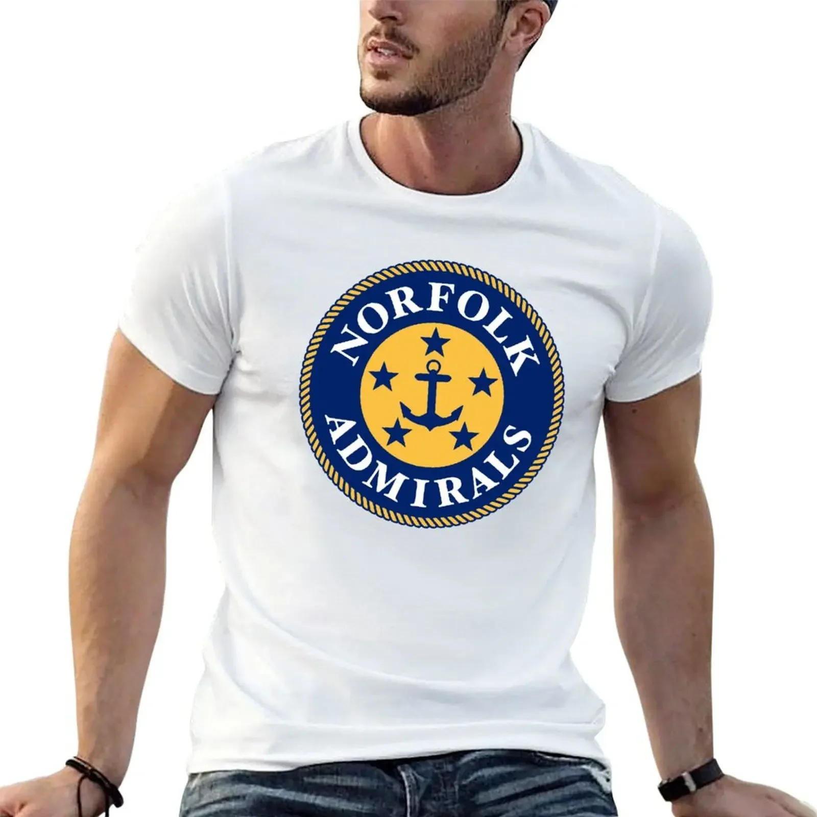 

Norfolk Admirals T-Shirt Short sleeve tee vintage graphic tee mens graphic t-shirts anime