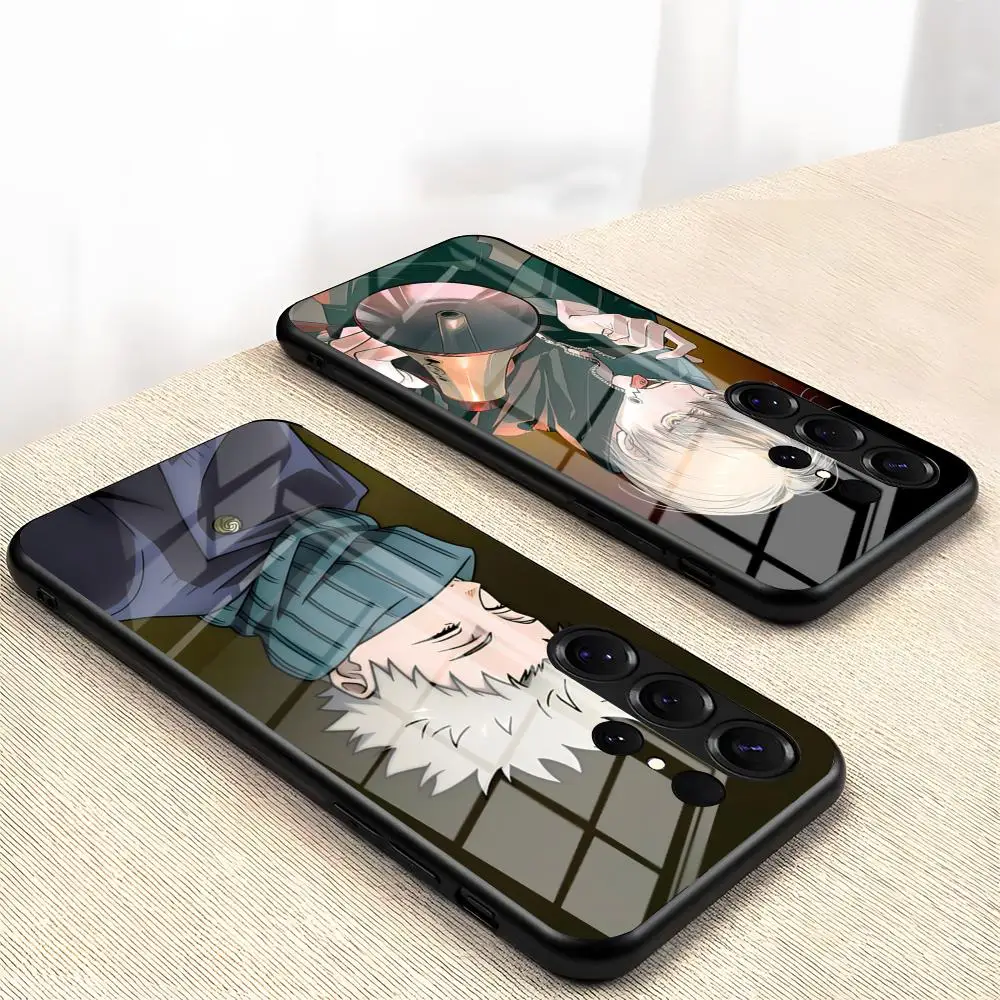 Anime Jujutsu Kaisen Inumaki Toge Phone Case For Samsung S26 S25 S24 FE S23 S22 S21 Plus S20 Ultra Note20Ultra Black Glass Cover