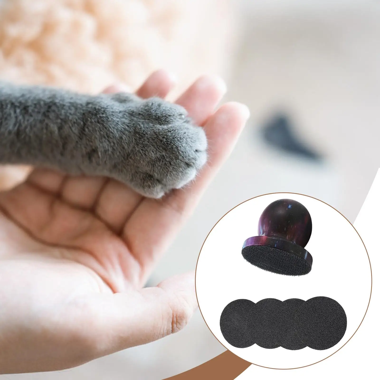 Dog Grooming Tool Round Nail File Scratching Board with Replaceable Sandpapers Pet Supplies for Grooming Cats