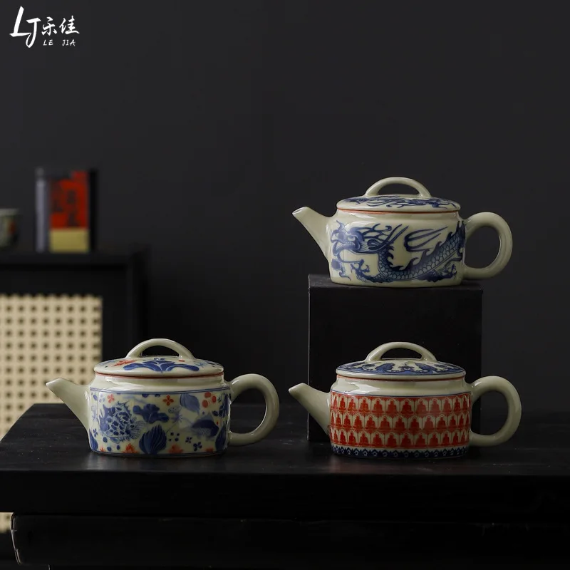 

180ML Dunhuang retro Hanwa pot kung fu tea set tea infuser teapot Household ceramic ironing large teapot single pot