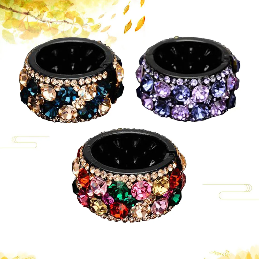 

Rhinestone Hair Clip Accessories Bling Ponytail Holder Barrette Styling Decorative Bun Crystal Clips Long Lasting Durable Daily