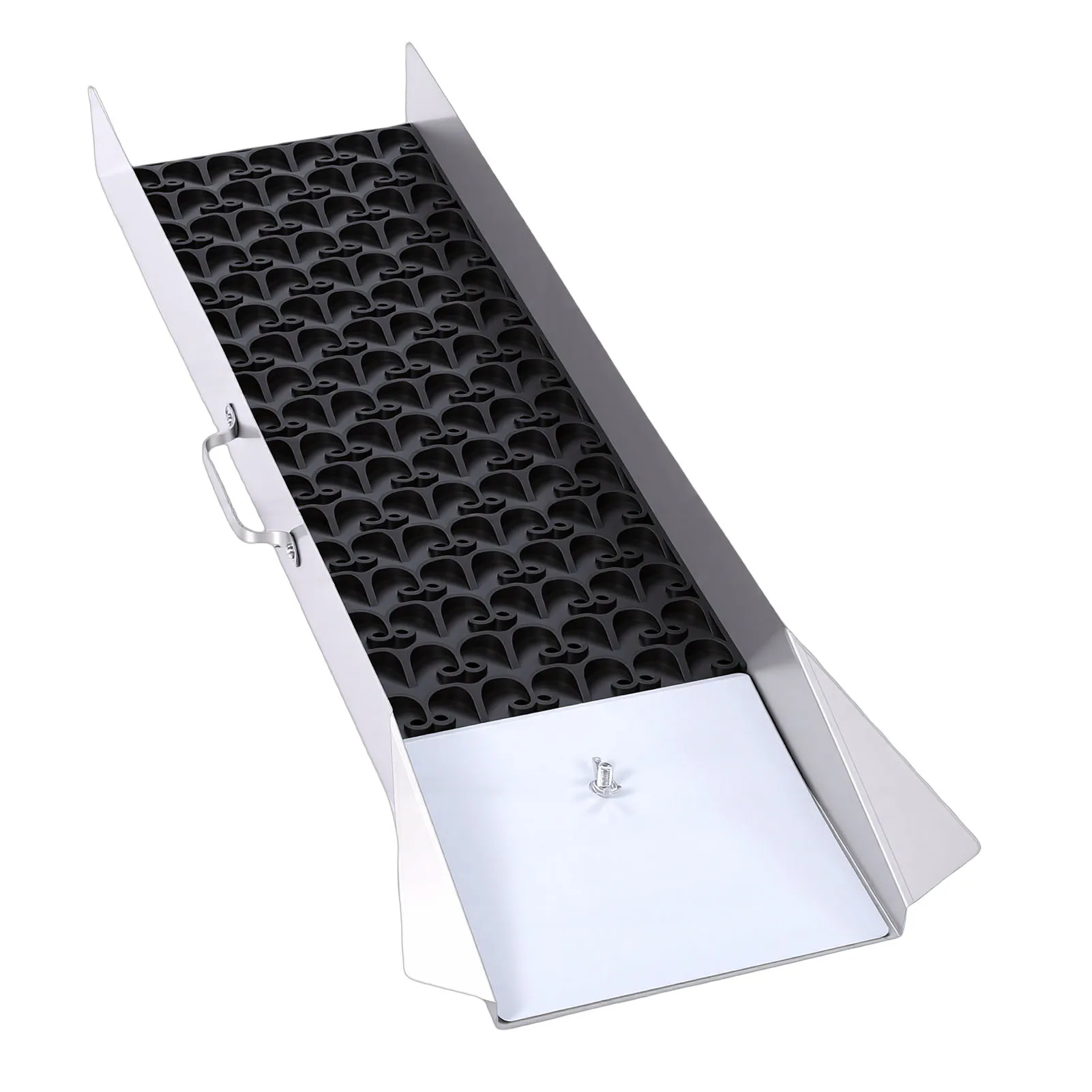 Gold Sluice Box Folding Aluminum Alloy Gold Mining Chute Panning Prospecting Recovery Tool with Rubber Pad Outdoor Equipment