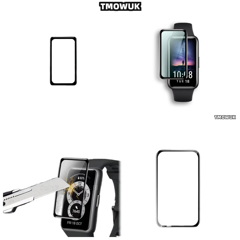 

For Huawei Honor Band 6 7 9 10 Oil-Repellent 3D Curved Screen Guard