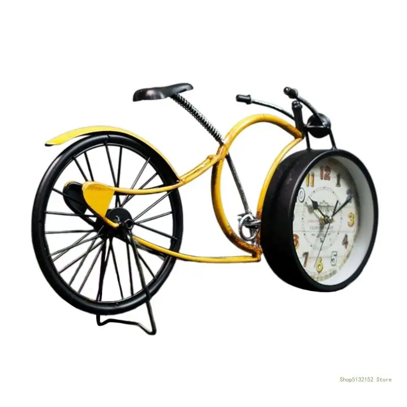 QX2E Old Bike Model Clock, Distinctive Table Decors with Time Keeping Feature for Cyclist