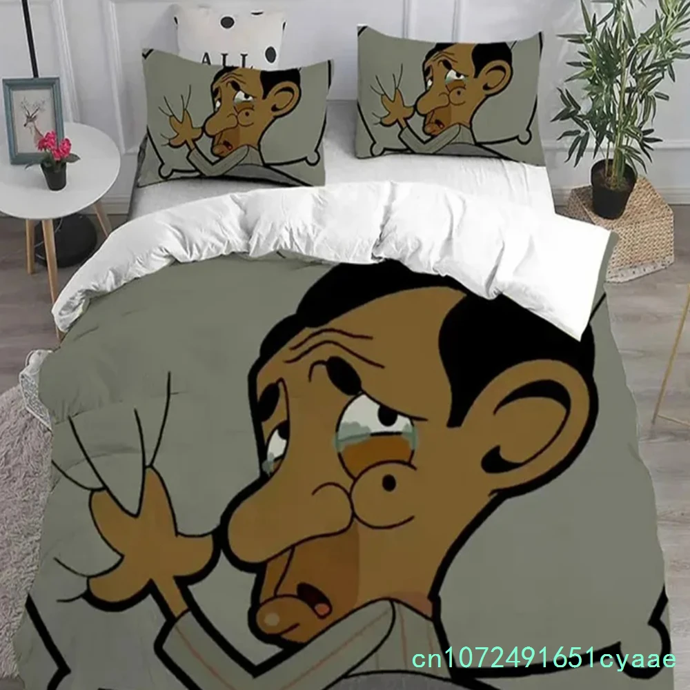 Animated Series Mr. Bean Bedding Sets Comforter Quilt Bed Cover Duvet Cover Pillow Case Sets Bedroom Decor