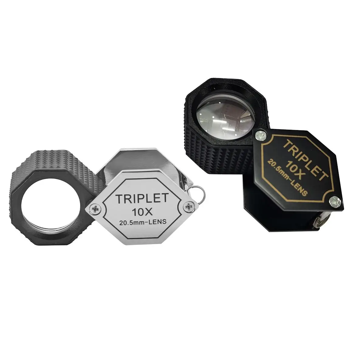 

Hexagon 20.5mm Diameter 10x Loupe Triplet Gemstone Magnifier Diamond Grading Eye Magnifying Jewelry Identification Tools Lysuz