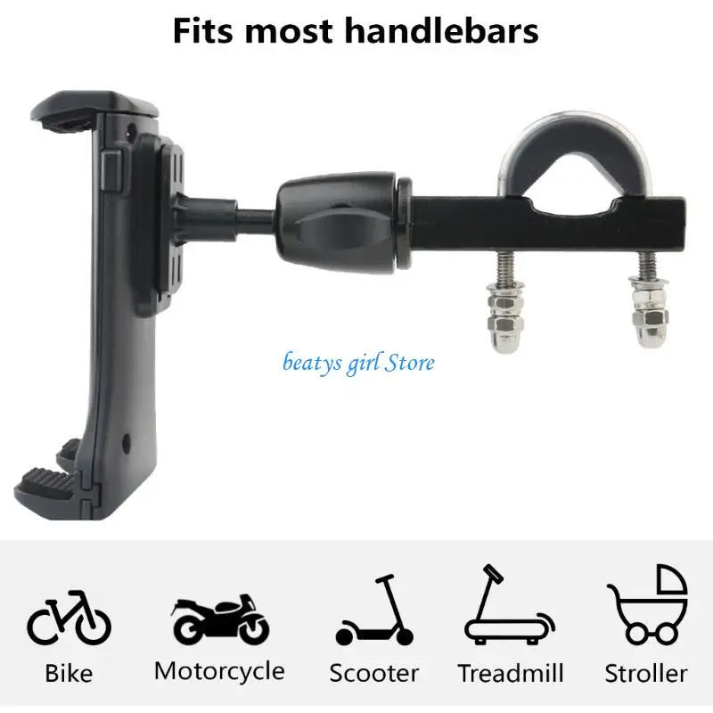 

C7AB General Smartphones Mount User Friendly Phone Stand ABS for Various Handlebars