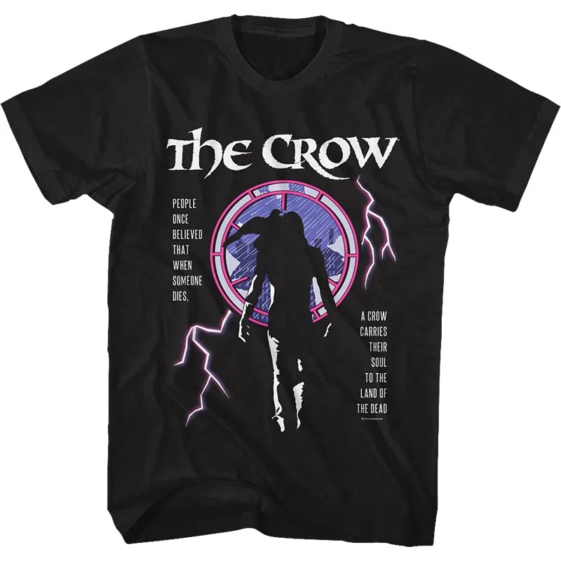 Best The Crow Rock Movie - American Gothic Dark Fantasy Horror Retro Short-sleeved T-shirt for Musicians of The Crow Band