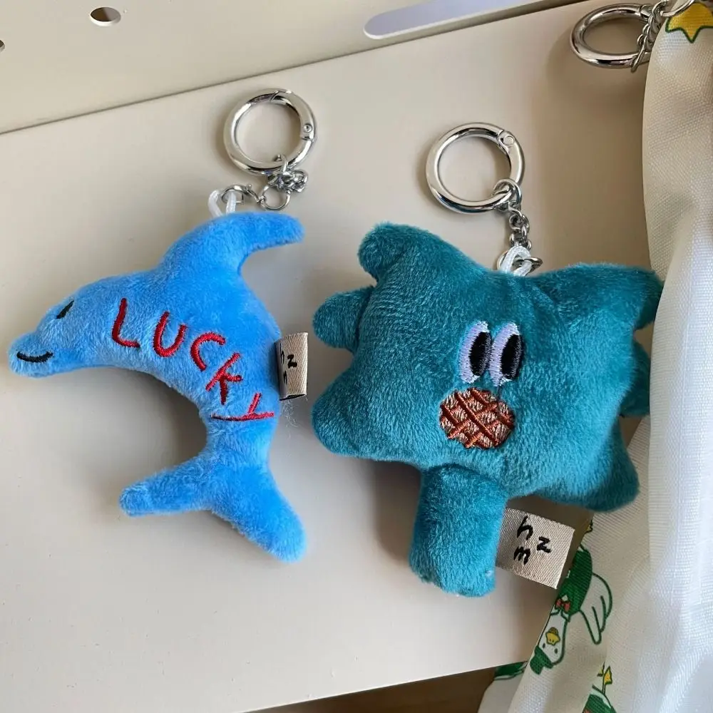 Knuffel Beer Grappig Dier Sleutelhanger Lang Haar Hond Zonnebril Konijn Pluche Pop Sleutelhanger Charms Speelgoed Dolfijn Hanger Rugzak Decor