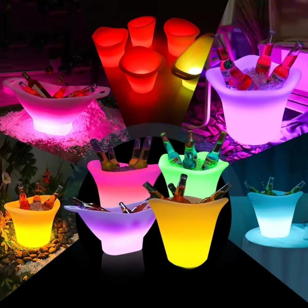 

Light Emitting Diode Ice Bucket Nightclub Light Emitting Diode Light Up Beer Bucket Night Party