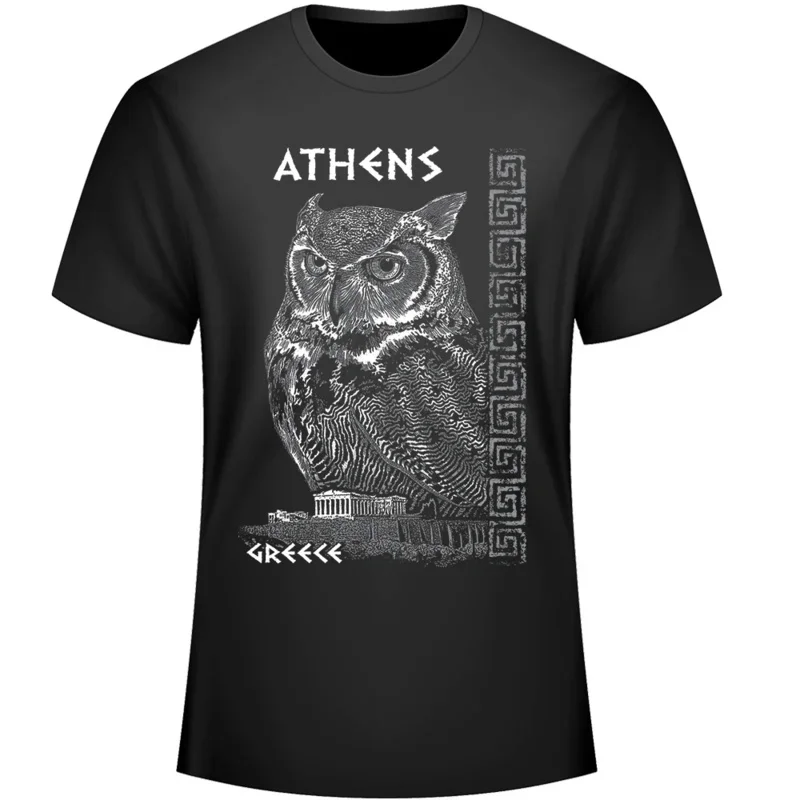 Fashion design Thena owl Greek patron Saint MEN'S T-shirt. Summer cotton short sleeve o neck unisex T shirt New s-3xl