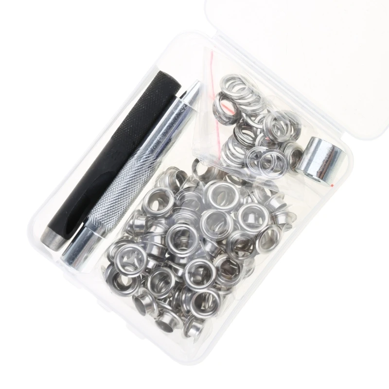 100Pieces 6mm/8mm/10mm Grommets Eyelets with Tools, Eyelet Grommet Kits