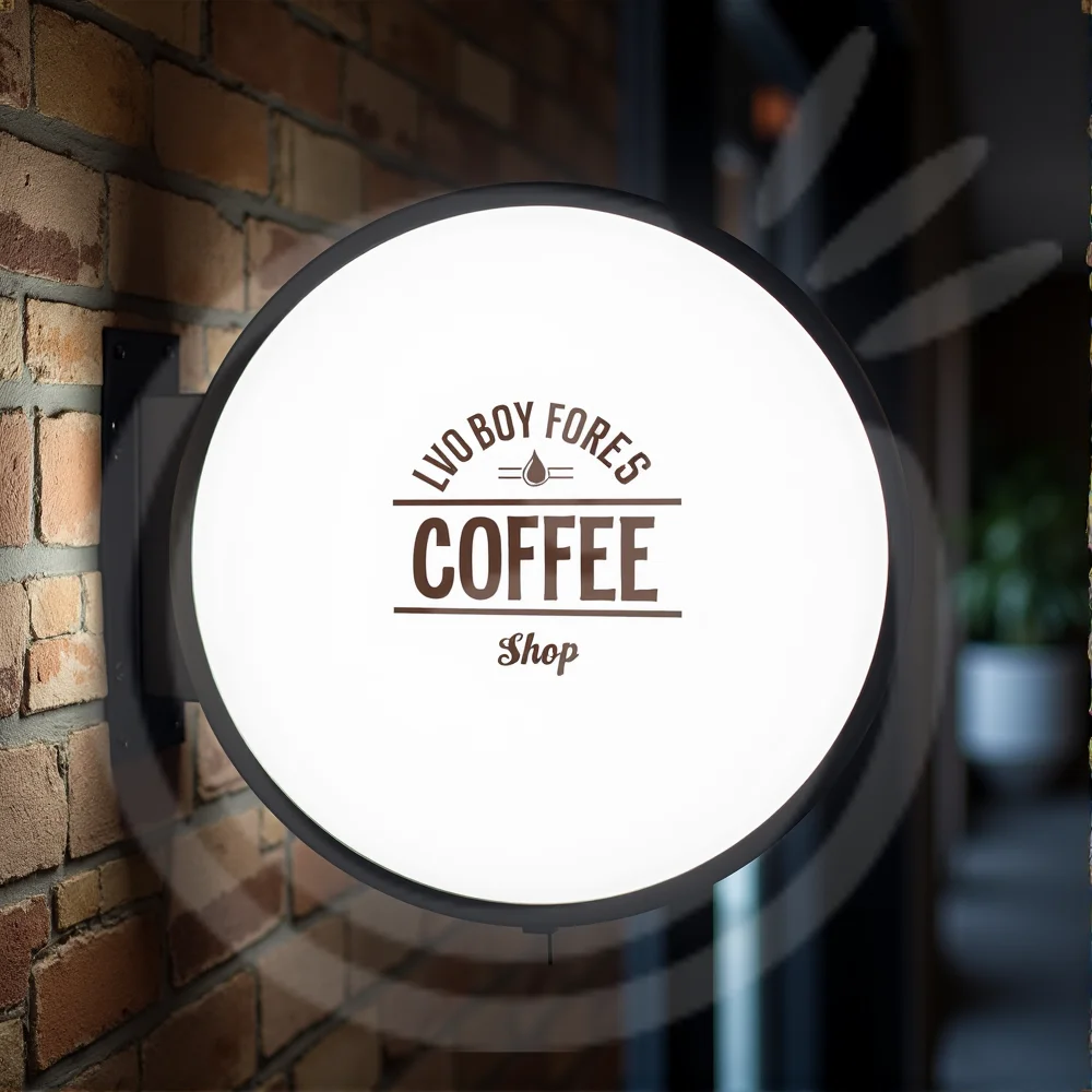 カスタム両面LEDライトボックス屋外ビジネスサイン防水アクリル店舗壁掛け看板