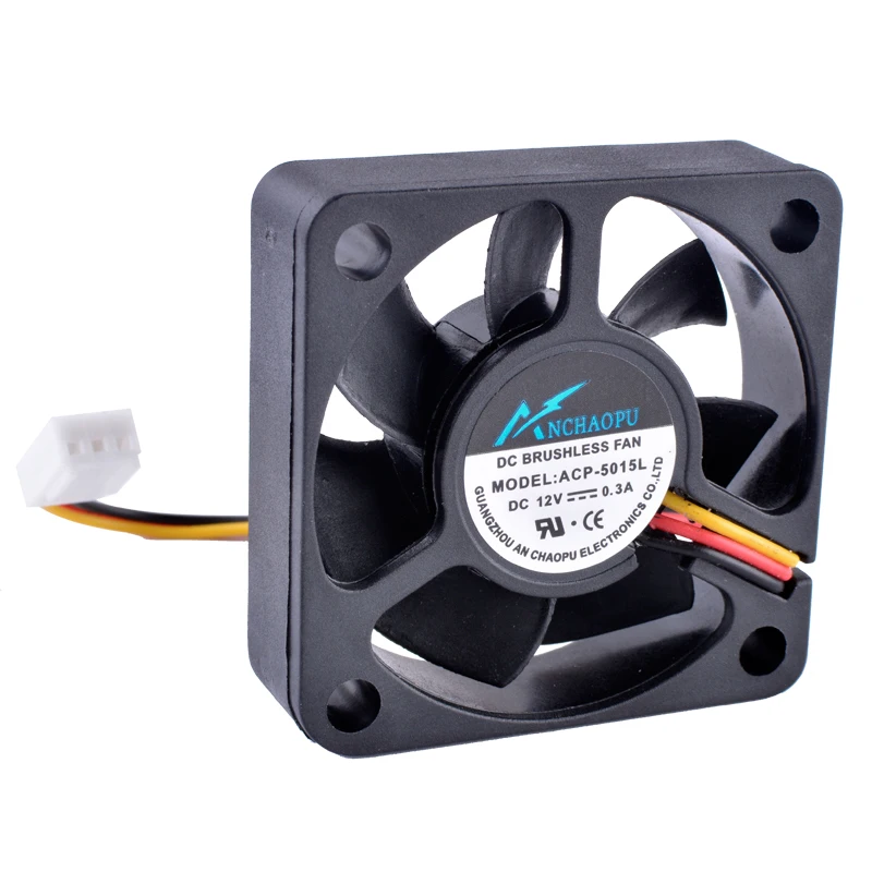 ACP-5015L 5cm 50mm fan 50x50x15mm DC12V 0.30A 3pin 5000rpm Axial flow fan cooling fan for chassis CPU charger power supply