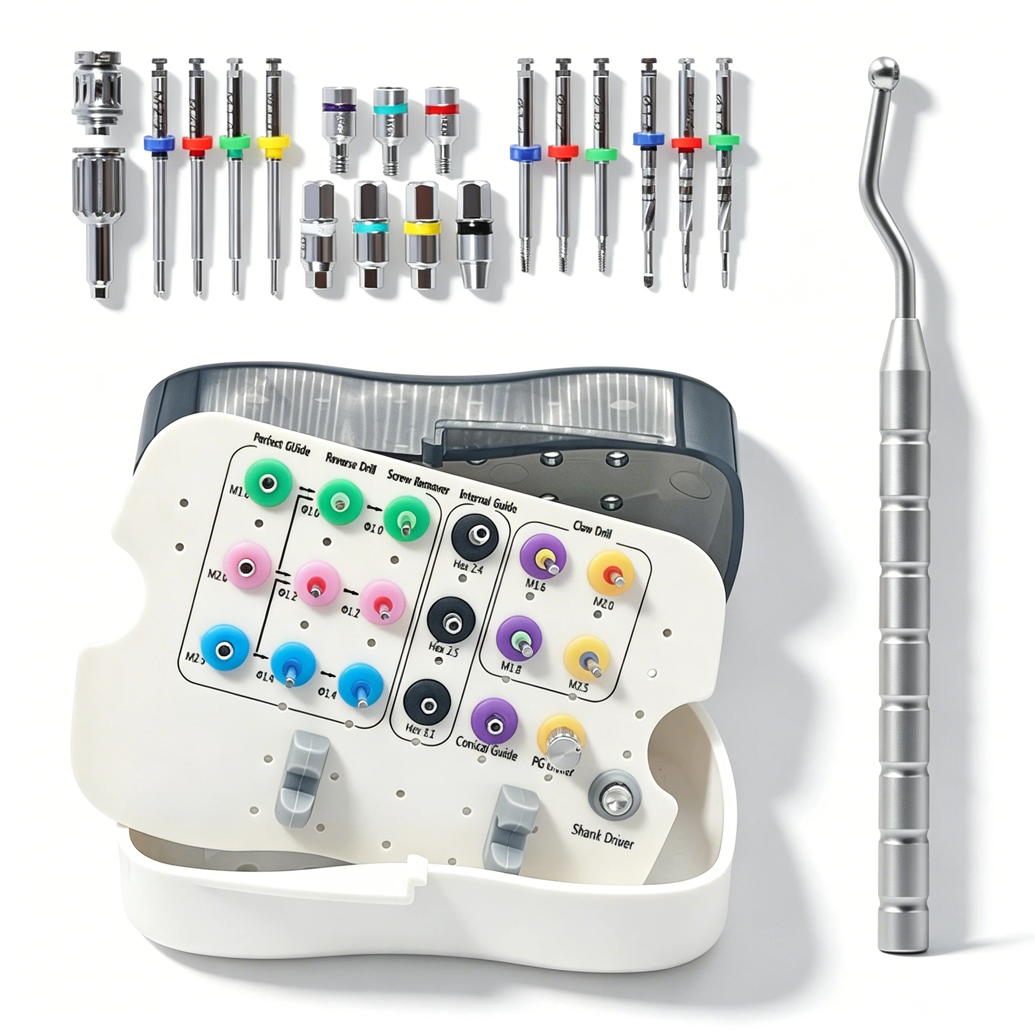 Implant &Fractured Screw Removal Kit SR RCD NeoBiotech Strauman Dentium Dio Universal Implant for Fail Implant Dentistry Tools