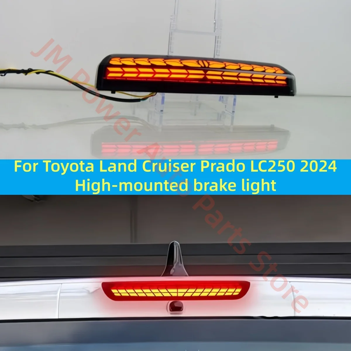 For Toyota Land Cruiser Prado LC250 2024 LED Retrofit steering  brake flash lights 3 Function flow water flash high brake light