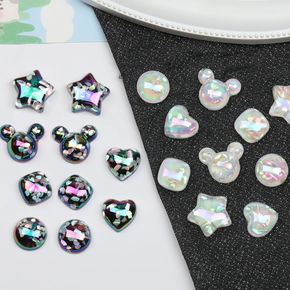 

Cordial Design 100Pcs Jewelry Accessories/Resin Patch/Various Shape/Cabochon Bead/Aurora Effect/DIY Natural Shell Beads #17453