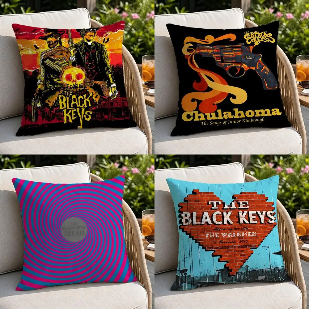 Band The Black Keys Cushion Cover Soft Square Throw Pillow Covers Set for Sofa Bedroom Car Home Decoration