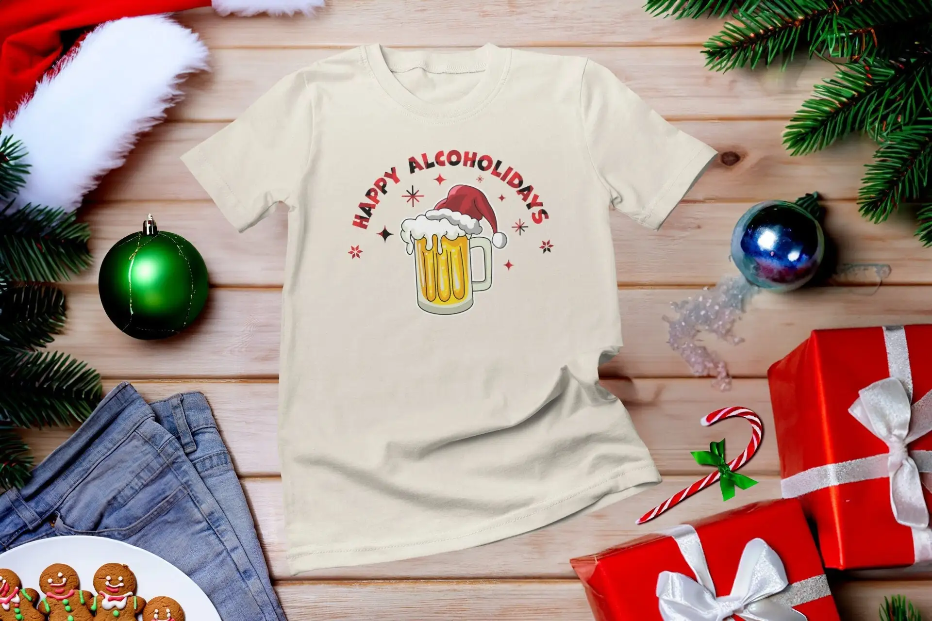 

Рубашка Happy Alcoholidays Christmas Drinking T Merry And Drunk Day Party Santa