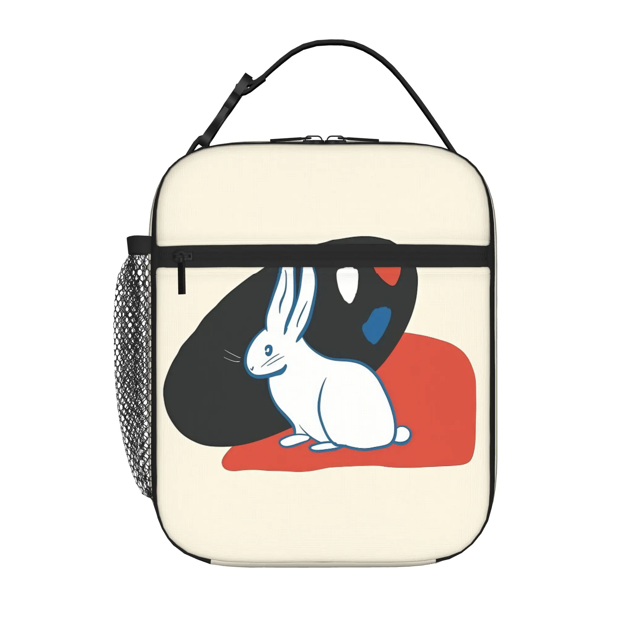 1 Piece For Students Food Container dessert Portable Pocket White Rabbit Zipper Closure Aluminum Foil Food Pouch For Travel