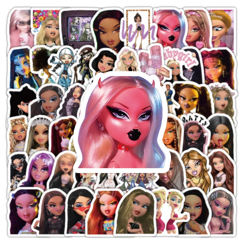 

10/30/50/100PCS Cartoon Bratz Doll Game Stickers Suitcase Scrapbooking Laptop Stationery Toy Sticker