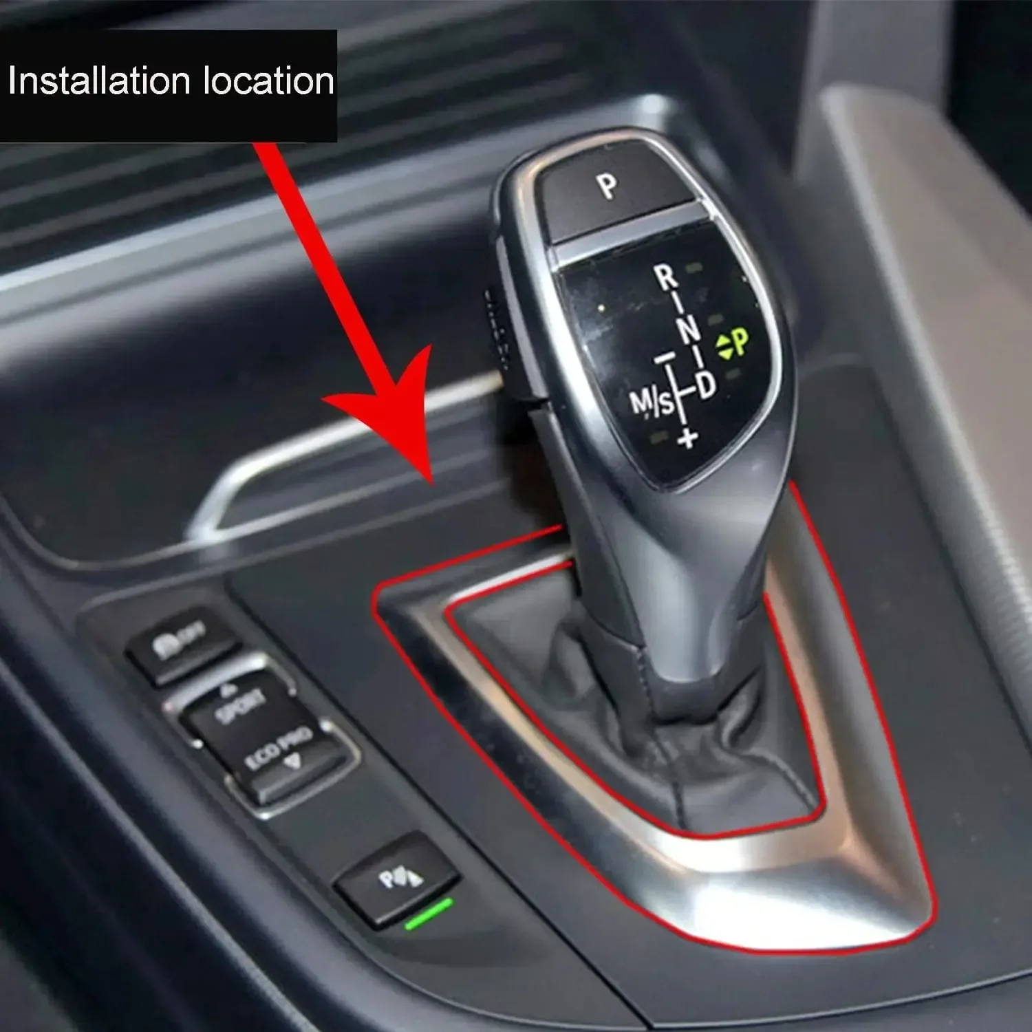 LHD ألياف الكربون وحدة التحكم المركزية التحول رئيس قاعدة لوحة مناسبة لسيارات BMW F10 F20 F22 F30 F32 F34 F36 #3