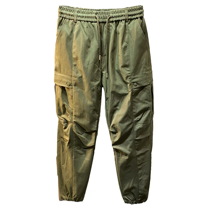 Высококачественные брюки-карго в американском стиле, мужские осенние 20225, новые свободные длинные брюки для бега, модные спортивные штаны-шаровары