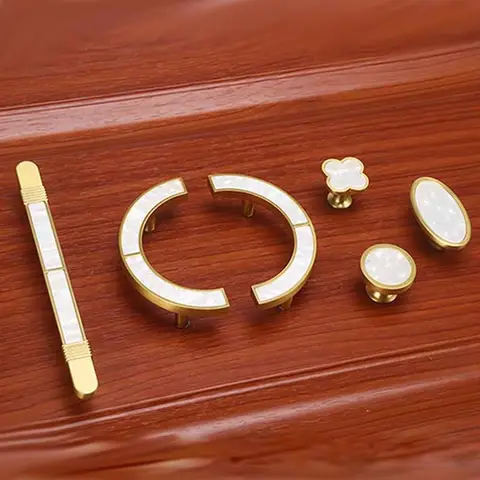 Modern Light Luxury Gold Wardrobe Door Solid Imitation Copper Handle Nordic Round Bar Single Hole Drawer Cabinet Imitation Knobs