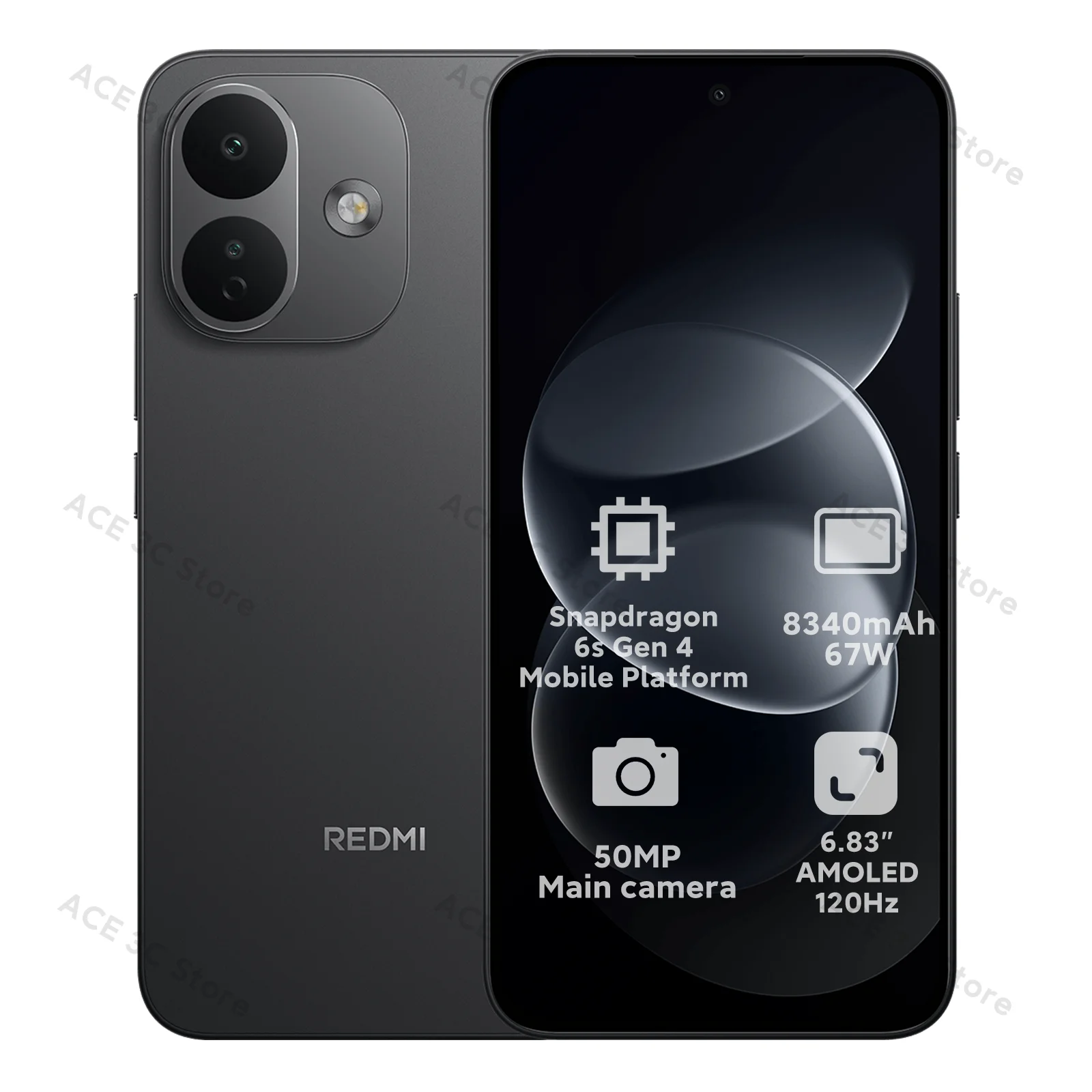 Wereldwijde versie Redmi Note 17 Pro 5G-smartphone, 8340 mAh-batterij, 67 W HyperCharge, 6,83 inch 1,5K AMOLED-scherm, Snapdragon 6s Gen 4, Xiaomi-mobiele telefoon