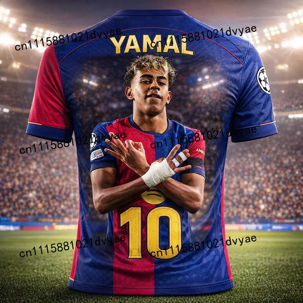 T-shirt respirant à motif imprimé en 3D pour enfants et maillot de football pour adultes – Collection été 2026