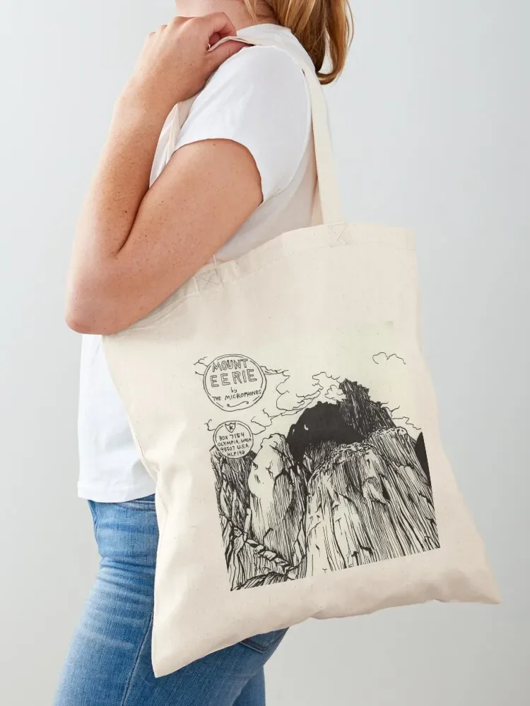 The Microphones - Mount Eerie Drawing Tote Bag eco bag folding woman shopping bag Canvas for women canvas bags